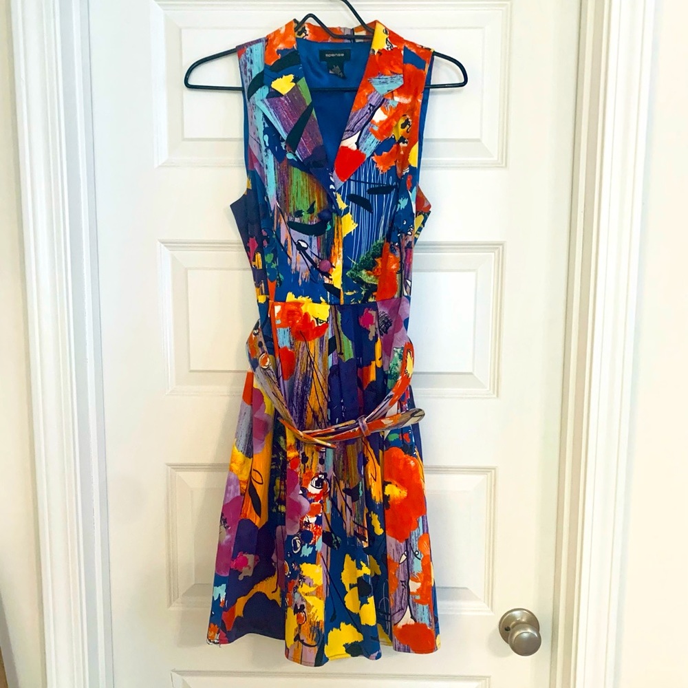 Floral Print A-line Dress